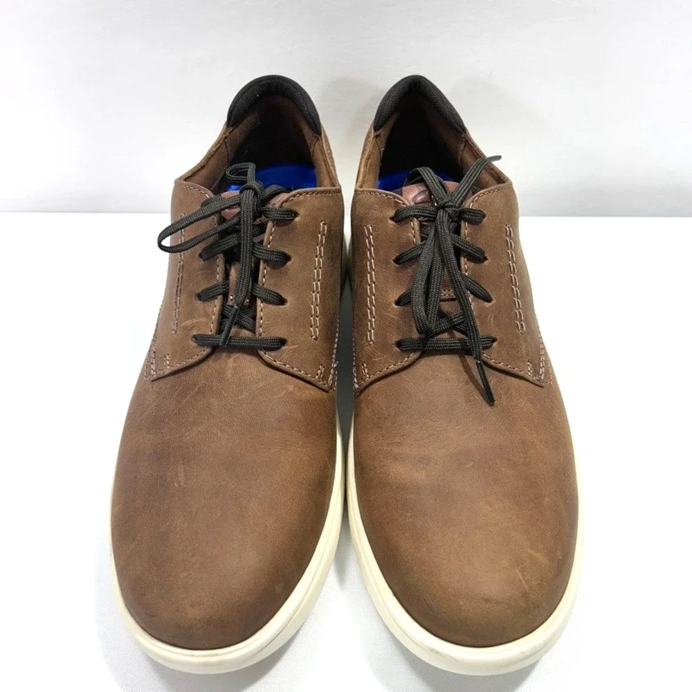 Clark's Bradley Plain Leather Oxford Men's Shoes Brown US‎ 11M